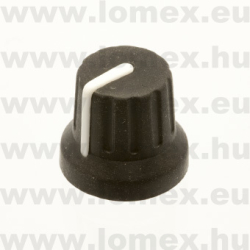 KN1614-6T-BK/WE (   ) RoHS FORGATÓGOMB FEKETE/FEHÉR - 06-03-34