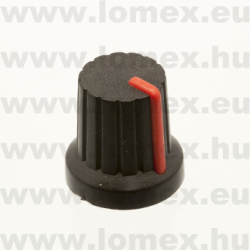 KN1515-6T-BK/RD (   ) RoHS FORGATÓGOMB FEKETE/PIROS - 06-03-53