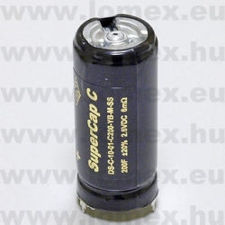200F  2.5V (WIM) RoHS  30x74mm 20% SUPERCAP C - 07-11-57