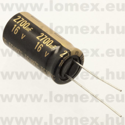 2700uF 16V 13x25 KTC278M016S1G6K25K (TEA) RoHS L.ESR,L.LIFE,H.RIPPLE - 12-21-68