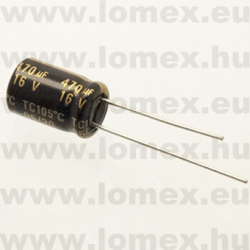 470uF 16V 8x12 KTC477M016S1G6G12K (TEA) RoHS L.ESR,L.LIFE,H.RIPPLE - 12-21-80