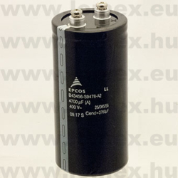 4700uF 400V B43456S9478A2 (TDK) RoHS (EPC) - 12-22-48