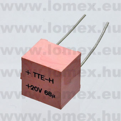 68uF 20V 20% TTE-H (ROE) KOCKA 12x12x10mm - 13-00-97