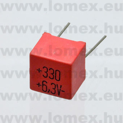 330uF 6.3V 20% ETR-5 (ROE)  KOCKA 12x12x10mm - 13-01-43