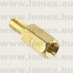 M3x 8mm+6mm (FEM) KÜLSŐ-BELSŐ FÉM TÁVTARÓ - 14-00-85