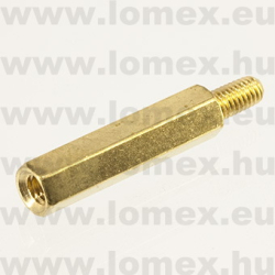 M3x20mm+6mm (FEM) KÜLSŐ-BELSŐ FÉM TÁVTARÓ - 14-00-88