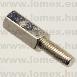 M3x10mm+8mm (FEM) KÜLSŐ-BELSŐ FÉM TÁVTARÓ FELÜLETKEZELT - 14-02-05