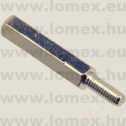 M3x20mm+8mm (FEM) KÜLSŐ-BELSŐ FÉM TÁVTARÓ FELÜLETKEZELT - 14-02-08