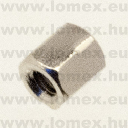 M3x 5mm (FEM) BELSŐ-BELSŐ FÉM TÁVTARÓ FELÜLETKEZELT - 14-02-09