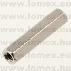 M3x20mm (FEM) BELSŐ-BELSŐ FÉM TÁVTARÓ FELÜLETKEZELT - 14-02-10