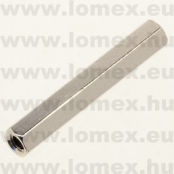 M3x30mm (FEM) BELSŐ-BELSŐ FÉM TÁVTARÓ FELÜLETKEZELT - 14-02-11