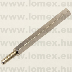 M3x40mm+10mm (FEM) KÜLSŐ-BELSŐ FÉM TÁVTARÓ FELÜLETKEZELT - 14-02-15