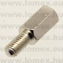 M4x10mm+8mm FÉM (FEM) RoHS   TÁVTARÓ FELÜLETKEZ. KÜLSŐ-BELSŐ - 14-02-21