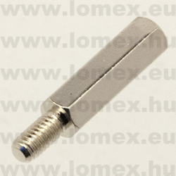 M4x20mm+8mm FÉM (FEM) RoHS   TÁVTARÓ FELÜLETKEZ. KÜLSŐ-BELSŐ - 14-02-23