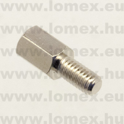 M4x 8mm+8mm FÉM (FEM) RoHS   TÁVTARÓ FELÜLETKEZ. KÜLSŐ-BELSŐ - 14-02-24