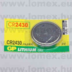GP CR2430  GOMBELEM 3V 270mAh LITIUM - 23-00-30