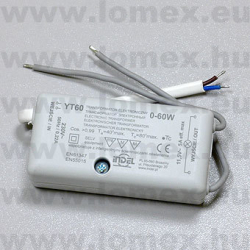 TÁPEGYSÉG    60W 11.5VAC INPUT CURRENT 0.27A  YT60 (IND) RoHS KAPCS.ÜZ. HALOGÉNHEZ AC-AC KONVERTER - 24-00-57
