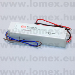 LPV-100-12 (MW) RoHS KAPCS.ÜZ.TÁPEGYSÉG - 24-01-15