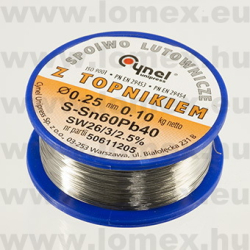Sn60/Pb40 0.25mm 0.1kg  FORRASZTÓ ÓN (CYN) - 27-00-06