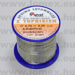 Sn60/Pb40 0.7mm 0.25kg FORRASZTÓ ÓN (CYN) - 27-00-16