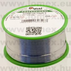Sn99Cu0.7Ag0.3(SAC307) 0.7mm 0.25kg FORRASZTÓ ÓN (CYN) RoHS - 27-00-41