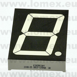 SA23-12SRWB (KIN) RoHS 7 SEG HRED/BLACKFACE - 35-03-23