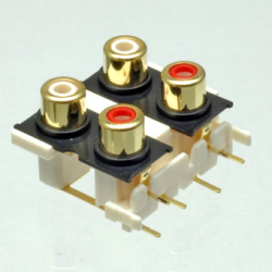 RCA CHINCH ANYA 90°  RCAS-74    NYÁK 4-ES ARANY. A-V - 43-08-81