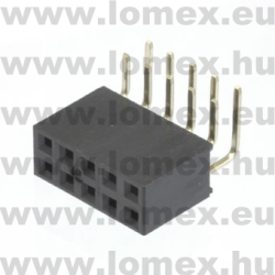 FHDHR2.54-10 (T-T) RoHS HÜVELY   5x2 P 90° - 43-11-38