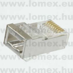 RJ45-8P8C-CAT5e-SH (T-T) RoHS TELEFON 8/8 APA ÁRNYÉKOLT - 43-11-72