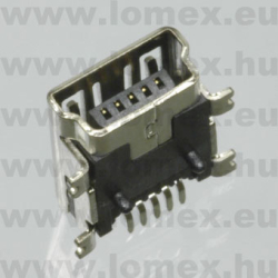 USB-B MINI 5P ANYA 90° MUSB-B2.0S05PFHSB (T-T) RoHS SMD - 43-16-44