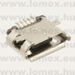 USB-B MICRO 5P ANYA 90° MCUSB-B-S05PFHSB (T-T) RoHS SMD - 43-19-18