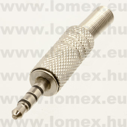 JP35-08 (FEM) JACK 3.5mm APA FÉMHÁZ 4 PÓLUSÚ - 43-23-06