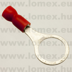 KÁBELSARU SZEMES D=10-1S  RVE1-10 (KST) SZIGETELT PIROS VINYL   D=10.7/13.6  RING TERMINAL  AWG 22-16 EASY ENTRY /DVR1-10/   Ł - 43-24-91