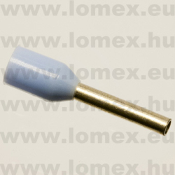 ÉRVÉGHÜVELY  0.25B- 1.1x10.4mm  E0206-LIGHT_BLUE (KST) RoHS AWG26 ÓNOZOTT SZIGETELT VILÁGOS NYL - 43-25-43