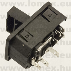 HÁLÓZATI  3 P  APA+KAPCS.+BIZT.  R-3014S(01)15 (   ) RoHS 30x50mm C14 BEPATTAN PANEL:1.5mm SARU4.8  VDE - 43-28-62