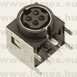 PD4-02-S   POWER  DIN  4 P  ANYA  NYÁK 90°  TÁP  DC R7B - 43-28-78