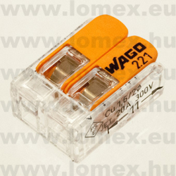 WAGO 221-412  1PX2 VEZETÉK ÖSSZEKÖTŐ - 43-29-66