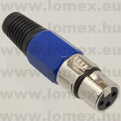 CANNON  3 P  ANYA  XLR-3S-02-BLUE (FEM)  LENGŐ GUMIS KÉK A-V - 43-30-10