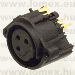 CANNON  3 P  ANYA  XLR-3S-06 (   ) PCB 180°   BEÉPÍTHETŐ  NYÁK  A-V Ł - 43-31-07
