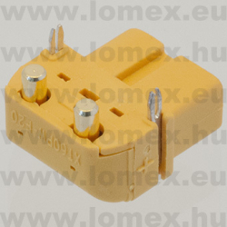 XT60PW-F30.G.Y (AMA) RoHS 2P ANYA NYÁK 90° - 43-32-19