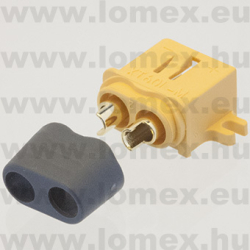 XT60L-M.G.Y (AMA) RoHS 2P APA LENGŐ+HÁZ+LOCK RÖGZÍTŐ FÜLLEL - 43-32-54