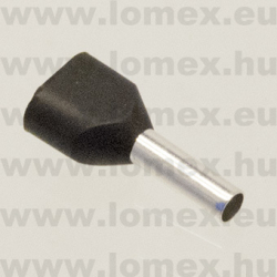 TE1508-BLACK (KST) RoHS ÉRVÉGHÜVELY DUPLA ÉRHEZ FEKETE - 43-33-03