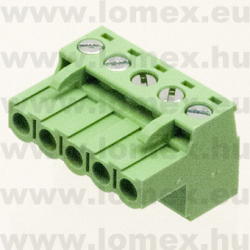 2EDGKF-5.0-05P-14 (DEG) RoHS SORKAPOCS 5P RM5.00 DUGASZOLHATÓ CSAVAROS - 43-33-99