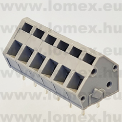 SORKAPOCS  6 P RM 5.00 45°  DG245-5.0-06P-11 (DEG) RoHS h=12.8mm RUGÓS 0.2-2.5mm2 17A 450V AWG28-12 IEC/UL - 43-36-38