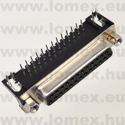 DS1037-25FNAKT74-0CC (CNF) RoHS DSUB 25P ANYA 90° NYÁKBA - 43-40-22