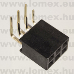 DS1024-2x3R2 (CNF) RoHS 2.54mm HÜVELY 3x2P 90° h=8.5mm - 43-40-29