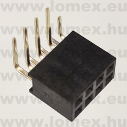 DS1024-2x4R2 (CNF) RoHS 2.54mm HÜVELY 4x2P 90° h=8.5mm - 43-40-30