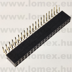 DS1024-2x20R2 (CNF) RoHS 2.54mm HÜVELY 20x2P 90° h=8.5mm - 43-40-37