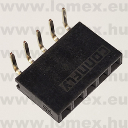 DS1024-1x5R2 (CNF) RoHS 2.54mm HÜVELY 5P 90° h=8.5mm - 43-40-54