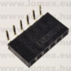 DS1024-1x6R2 (CNF) RoHS 2.54mm HÜVELY 6P 90° h=8.5mm - 43-40-55